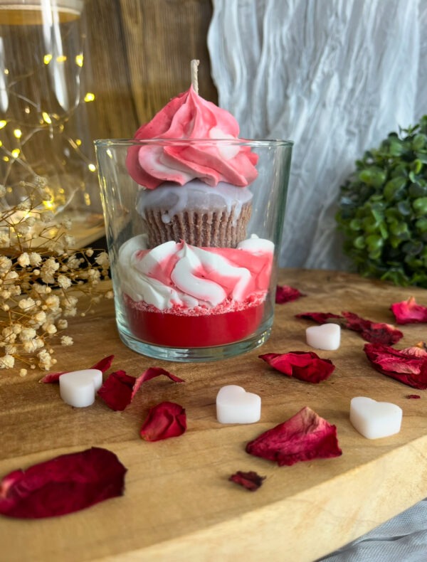 Bougie gourmande cupcake d'amour