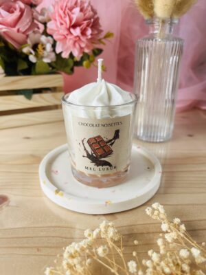 Mini bougie gourmande chocolat noisettes