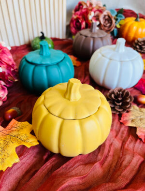 Bougie pot de citrouille