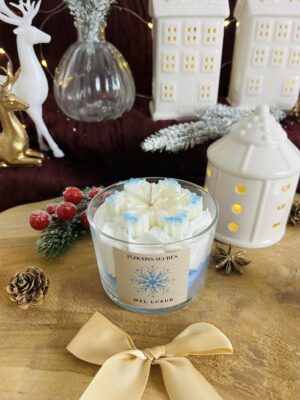 Bougie gourmande flocons sucrés