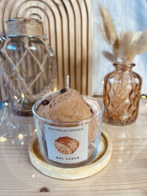 Bougie gourmande petit pain au chocolat