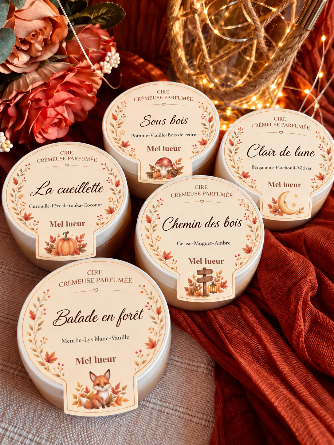 Cire crémeuse parfumée -collection automne